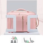 LOVEVOOK Travel Backpack Women, Carry On Backpack as Personal Item Flight Approved, TSA 17.3inch Laptop Backpack with 3 Packing Cubes College Casual Daypack for Weekender Overnight Hiking, Pink