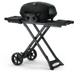 Napoleon PHANTOM TravelQ Portable PRO Propane Gas Grill – PRO285X-PHM – with Scissor Cart, Matte Black, Travel BBQ,