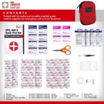 Thrive Travel Essentials Mini First Aid Kit – 66 FSA HSA Approved Products Includes Multi-Sized Bandage, Wipes, Safety Pins, and More (Shell)