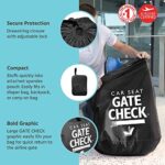 J.L. Childress Gate Check Bag for Car Seats – Car Seat Travel Bag – Fits All Car Seats, Infant Carriers & Booster Seats – Car Seat Bag for Air Travel – Black