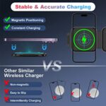 Travel 3 in 1 Magsafe Wireless Charger, Foldable Wireless Charging Station for Apple, Wireless Charging Pad Compatible with iPhone 14 13 12 11/Pro/XS/XR,AirPods 3/2/Pro, iWatch 7/6/5/4/3/2