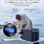 EF ECOFLOW GLACIER Portable Car Refrigerator with Extra Battery, 40Qt(38L) Electric Cooler with Ice Maker, Dual Zone WIFI APP Control(-13℉~50℉), 12/24V DC/AC For Car, Camping, Travel, Fishing, Outdoor