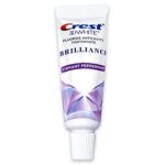 Crest 3D White Brilliance Toothpaste, Vibrant Peppermint, Travel Size 0.85 oz (24g) – Pack of 4