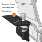 Airplane Pockets Airplane Tray Table Cover | Seat Back Organizer & Storage for Personal Items | Clean, Convenient, Expandable Pockets | Sanitary Travel Essentials for Flying | Media Pouch