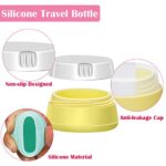 selizo Travel Bottles Containers Silicone and Plastic Cream Jars with TSA Approved Toiletry Case for Toiletries Cosmetic Makeup Body Hand Cream Lotion Shampoo