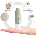 INSFIT Portable Travel Bottles TSA Approved, 2oz Leak Proof BPA Free Silicone Cosmetic Travel Size Toiletry Containers for Men & Women, Squeezable Refillable Silicone Tubes for Shampoo 4 Pack