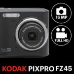 KODAK PIXPRO FZ45-BK 16MP Digital Camera 4X Optical Zoom 27mm Wide Angle 1080P Full HD Video 2.7″ LCD Vlogging Camera (Black)