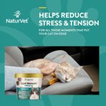 NaturVet –Quiet Moments Calming Aid for Cats Plus Melatonin – 60 Soft Chews – Helps Reduce Stress & Promote Relaxation – Great for Storms, Fireworks, Travel & Grooming