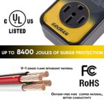 Gociean RV Surge Protector 50 Amp, Upgraded 8400 Joules with Waterproof Cover and Anti-Theft Cable Lock, UL and RoHS Certified Power Voltage Protector with RV Circuit Analyzer for RV, Camper, Trailer