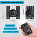 Anourney 8×21 Mini Compact Pocket Binoculars, Lightweight Foldable Binoculars,Easy Focus Small Binoculars for Adults Kids Bird Watching,Opera Concert, Travel, Hiking, Outdoor Scenery, Football Game