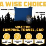 Wise Owl Outfitters Camping Pillow – Travel Pillow, Camping Accessories and Travel Must Haves – Compressible Memory Foam Pillow – Small/Medium