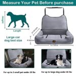 ELEGX Dog Car Seat,for Large Dog or 2 Small/Medium Dogs,Soft Short Plush Fabric,Can Convert into Cushion,Dog Travel Bed, Non-Slip Base for Travel Safety, with Storage Pocket,Detachable & Easy Clean