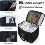 Cooler Bag 48-Can Insulated Leakproof Soft Cooler Large Collapsible Portable Travel Cooler Bags 32L for Picnic, Waterproof Soft Ice Chest for Camping, Beach, Fishing, Outdoor – 32 Quart