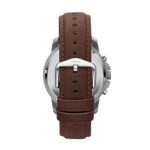 Fossil Men’s Grant Quartz Stainless Steel and Leather Chronograph Watch, Color: Silver, Brown (Model: FS4813)