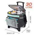 TOURIT 50-Can Collapsible Rolling Cooler Leakproof Insulated Soft Cooler Bag with Wheels and All-Terrain Cart for Beach, Camping, Patio Travel, Outdoor, Ball Fields