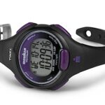 Timex Women’s T5K523 Ironman Essential 10 Mid-Size Black/Purple Resin Strap Watch