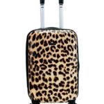 Rockland Safari Hardside Spinner Wheel Luggage, Leopard, 3-Piece Set (20/24/28)