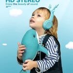 awatrue Kids Headphones with Microphone Wired for School 3.5mm Jack Wired Headset for School Girls Boys Toddler with 85/94dB Volume Limit Adjustable Cat Ear Antlers Airplane Travel Tablet Phone Pad