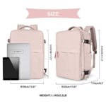 coowoz Travel Backpack For Women Men Airline Approved,Carry On Backpack,Large Hiking Backpack Waterproof Outdoor Sports Rucksack Casual Daypack Fit 15.6 Inch Laptop Backpack (Lotus pink)