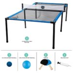 Franklin Sports Spyder Pong Tennis – Table Tennis+ 4-Square Outdoor Game – Indoor + Outdoor Game for Kids – Includes Net, Table, Paddles + Spyder Ball – Perfect for Beach, Backyard + Living Room