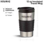 Keurig Travel Mug Fits K-Cup Pod Coffee Maker, 1 Count (Pack of 1), Stainless Steel