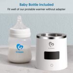 Portable Bottle Warmer, Bellababy Cordless Rechargeable Baby Bottle Warmer for Travel, with Bottle & 4 Leak-Proof Adapters, 4 Accurate Temperature Adjustable for Breastmilk or Formula