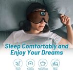 Sleep Mask with Bluetooth Headphones, Boodlab Bluetooth Eye Mask for Sleeping, Sleeping Headphones with Adjustable Stereo Speakers for Insomnia Nap Travel, Comfort Night Eye Mask, Birthday Gifts