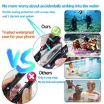 AiRunTech Waterproof Case, Waterproof Cell Phone Dry Bag Compatible for iPhone 14/13/12/12 Pro Max/11/11 Pro/SE/Xs Max/XR/8P/7 Galaxy up to 8.5″, Phone Pouch for Beach Kayaking Travel(Green + Pink)