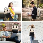 LOVEVOOK Laptop Backpack for Women Men 15.6 Inch Laptop Bag with USB Port Fashion Waterproof Backpacks Teacher Nurse Stylish Travel Bags Vintage Daypacks for College Work