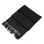 Sakkas 78″ X 28″ Rayon from Bamboo Soft Solid Pashmina Feel Shawl/Wrap/Stole – Black