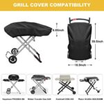 tonhui Grill Cover for Weber Traveler Portable Gas Grill 9010001, Outdoor Heavy Duty Waterproof Oxford Fabric Weather Resistant