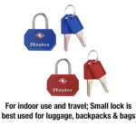 Master Lock 4681TBLK TSA Approved Luggage Lock with Key, 2 Pack, Assorted Colors