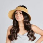 San Diego Hat Company Women’s One Size Ultrabraid Visor with Ribbon Binding, and Sweatband, cofeee