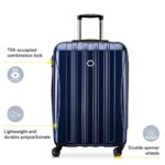 DELSEY Paris Helium Aero Hardside Expandable Luggage with Spinner Wheels, Blue Cobalt, Checked-Large 29 Inch