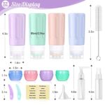JBYAMUS 16 Pcs Silicone Bottles Set, Leak-Proof Design, Travel Size, TSA Approved for Toiletries, Portable Containers for Women (BPA Free)