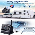 Wireless Backup Camera Magnetic WiFi: Rechargeable Truck Trailer Hitch Rear View Camera HD 1080P Car RV Camper Reverse Cam Night Vision Easy to Use for iPhone Android DoHonest V7