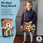 PUTSKA Busy Board for Toddlers 2-4, Sensory Toys Montessori Busy Book for Toddlers 1-3, Airplane Travel Essentials Kids, Quiet Book, Educational Toys for 2 Year Old