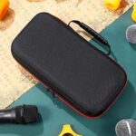 Ciieeo Wireless Microphone Case Mic Storage Carrying Bag for 2 Handheld Microphones Hard EVA Case with Zipper for Travel Outdoor