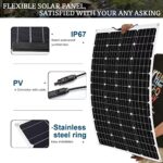 1200w Solar Panels Flexible Monocrystalline Solar Panel 2x600w Solar Panel Kit，Solar Panels for Rv High Power Panel Suitable for Travel/Camping/Rv/Roof/Ship