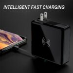 Pwr Travel™ – 5 in 1 Power Bank, Portable Charger with Ac Wall Plug & Built-in Cables, Built-in Type-C and Lighting USB Cable 4 Output and 2 Input