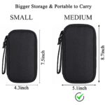 Bevegekos Tech Organizer Travel Case, Carrying Tech Kit for Electronics and Accessories (Medium, Black)