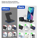 3 in 1 Charging Station, Foldable Charging Stand for Multiple Apple Devices Compatible with iPhone, iWatch, Air Pods, 18W Fast Charge Portable Travel Charger with QC3.0 Adapter