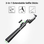 Selfie Stick Tripod for iPhone, Cell Phone Stand for Recording with Wireless Remote, Lightweight Tripod Stand for iPhone 13/12/12 Pro/12 Pro Max/11/11 Pro/X/XR/XS/8/7/6S,Android Samsung Smartphone
