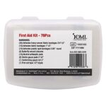 DMI 76-Piece First-Aid Kit, All-Purpose Use for Minor Cuts and Scrapes, Durable Water-Resistant Case, Convenient and Portable, FSA & HSA Eligible