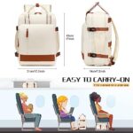 InduSKY Large Travel Backpack for Women, 40L Carry On Backpack Airline Flight Approved with USB Charging Port Shoes Compartment, Personal Luggage Backpack Casual Daypack 15.6 Inch Laptop Backpack