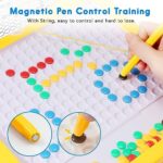 Kids Toys Magnetic Drawing Board: Magnetic Dots Board Travel Toys Games for Kids Ages 3-5 4-8 Yr Toddler Car Activities Gifts for 3 4 5 6 7 Year Old Boys Girls Learning Doodle Board with Magnet Beads
