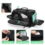 PGmoon Tactical Console Carrying Case Compatible with Xbox Series X/S, Protective Travel Bag with Multiple Pockets for Controllers, Discs, Cables and Other Accessories (Patent Design)