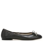 Sam Edelman womens Felicia Classic Ballet Flat, Black Leather, 8.5 US