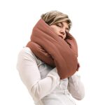 Huzi Infinity Pillow – Home Travel Soft Neck Scarf Support Sleep (Terracotta)