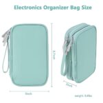 DDgro Tech Organizer Travel Carrying Case Cables Pouch Organize and Storage Accessories Electronics Cords Charger Earphones Power Bank (Mint Green, PU-M)